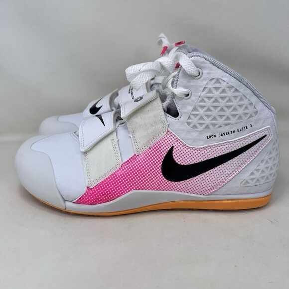 Nike Zoom Javelin Elite 3 Track Spikes White Pink Men’s Size 9 - Picture 2 of 8